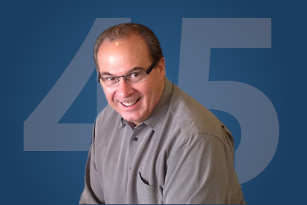 Dan Schmidt celebrating 45 years at Soto Opticians